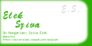 elek sziva business card